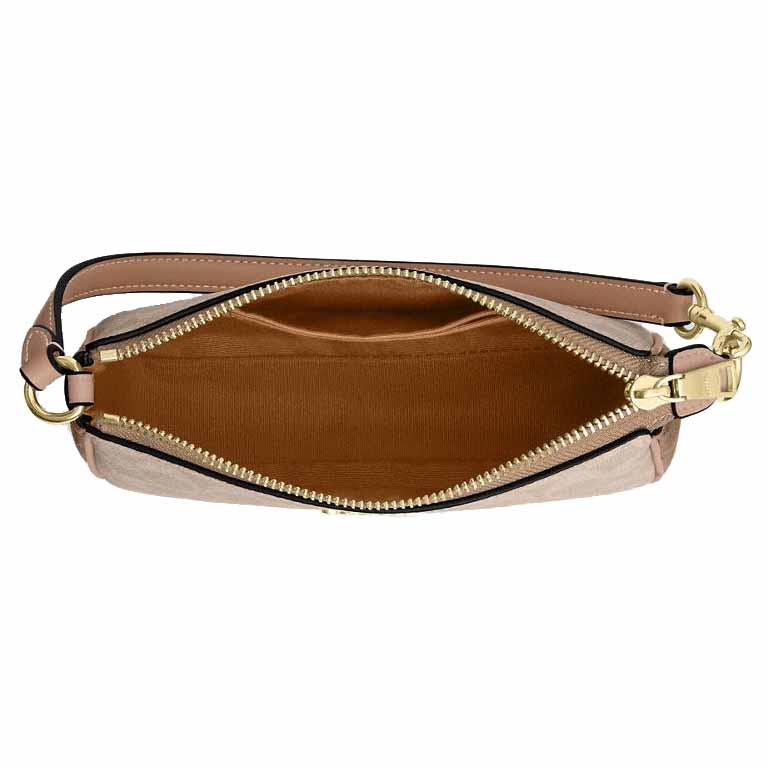 Coach Nolita 19 In Blocked Signature Canvas Sand Tan # CY236