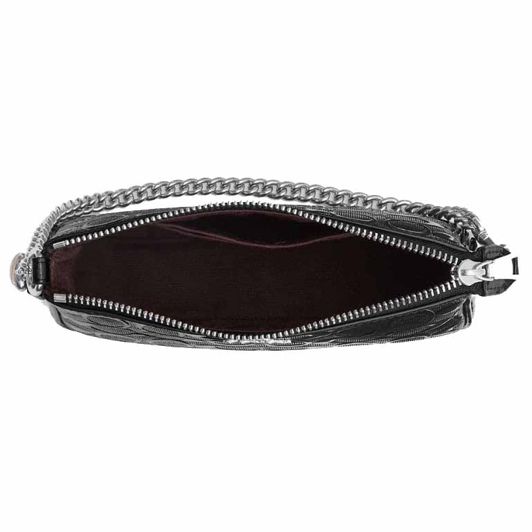 Coach Nolita 19 In Signature Leather With Heart Charm Silver Black # CDY97
