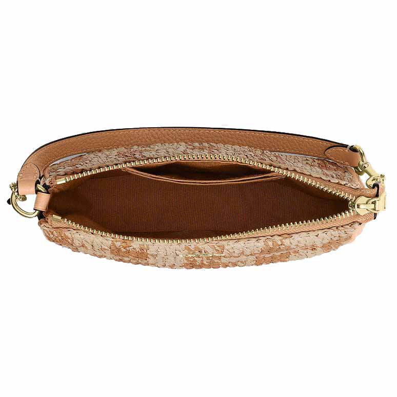 Coach Nolita 19 With Gingham Print Tan Light Brown # CEN00