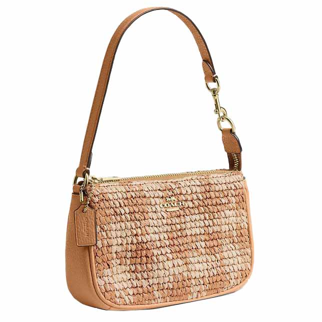 Coach Nolita 19 With Gingham Print Tan Light Brown # CEN00