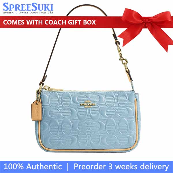 Coach Nolita 19 In Signature Leather With Charms Light Blue Light blue # CEM98