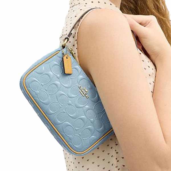 Coach Nolita 19 In Signature Leather With Charms Light Blue Light blue # CEM98
