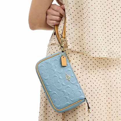 Coach Nolita 19 In Signature Leather With Charms Light Blue Light blue # CEM98