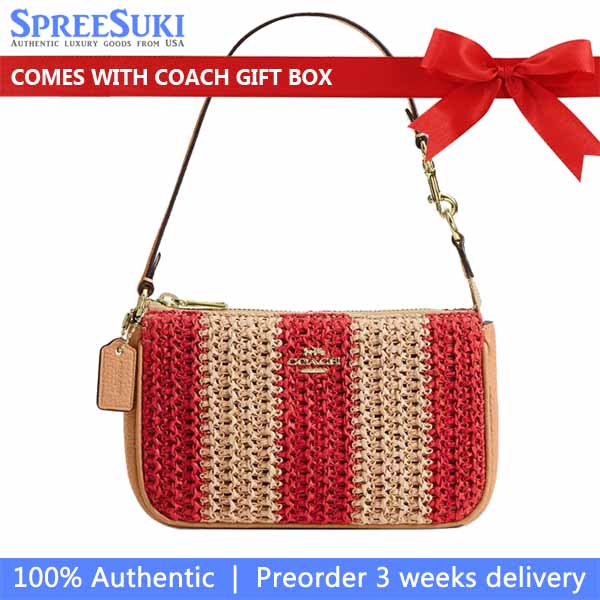 Coach Nolita 19 Red Tan Light Brown # CEM99