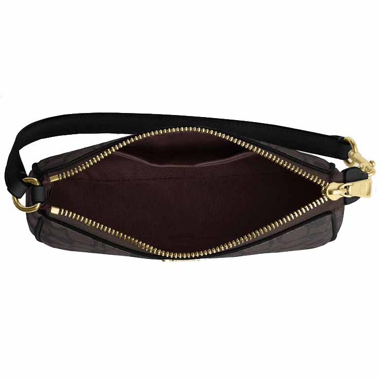 Coach Nolita 19 In Signature Canvas Walnut Black Dark Brown # CW426