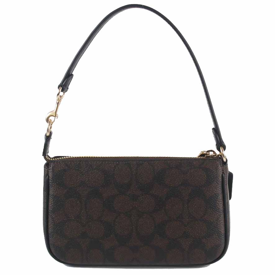 Coach Nolita 19 In Signature Canvas Walnut Black Dark Brown # CW426