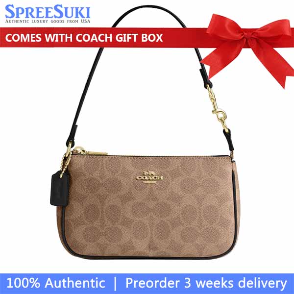 Coach Nolita 19 In Signature Canvas Tan Black Brown # CW426