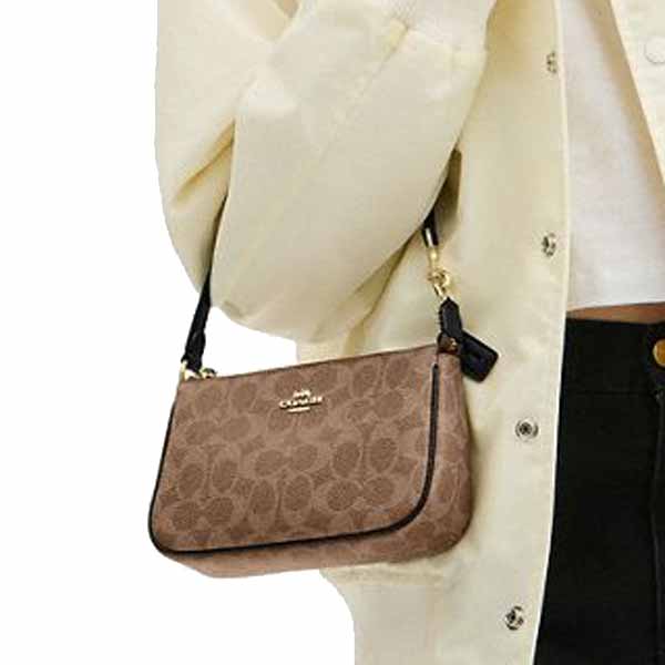 Coach Nolita 19 In Signature Canvas Tan Black Brown # CW426