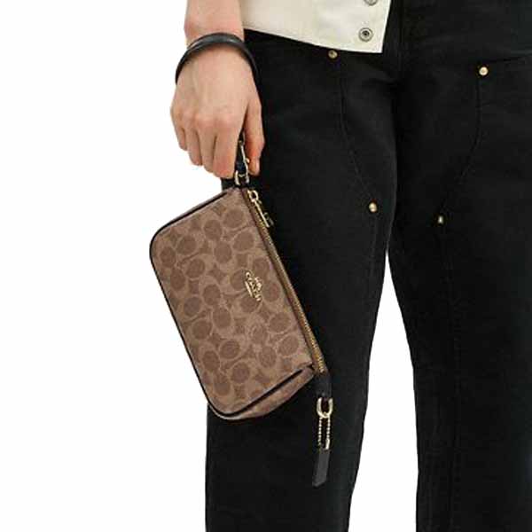 Coach Nolita 19 In Signature Canvas Tan Black Brown # CW426