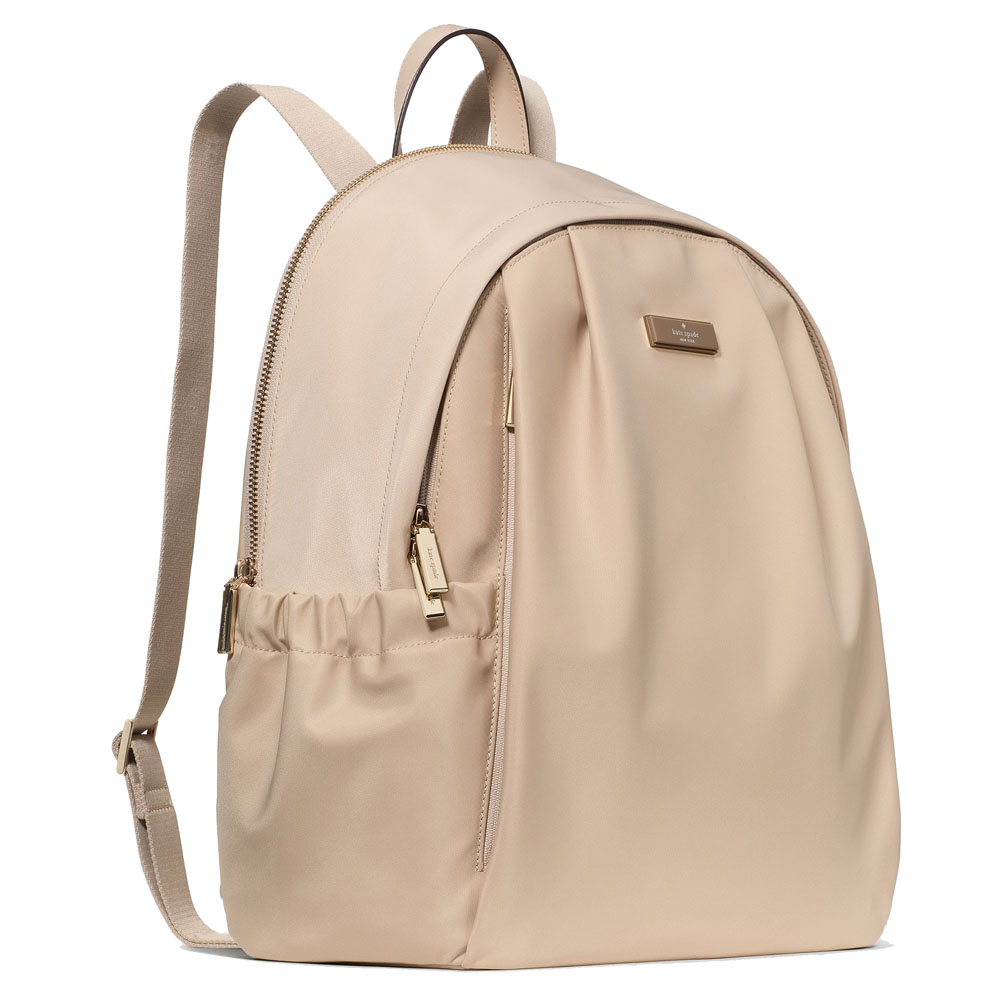 Kate Spade Carter Nylon Large Backpack Warm Beige # KL962