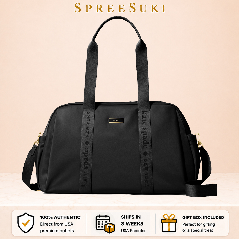 Kate Spade Carter Nylon Large Weekender Black # KL968