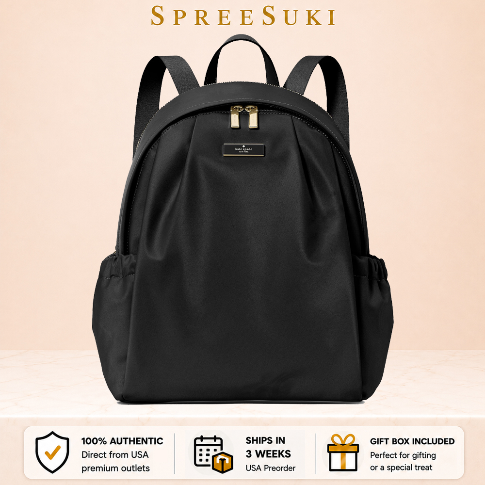 Kate Spade Carter Nylon Large Backpack Black # KL962