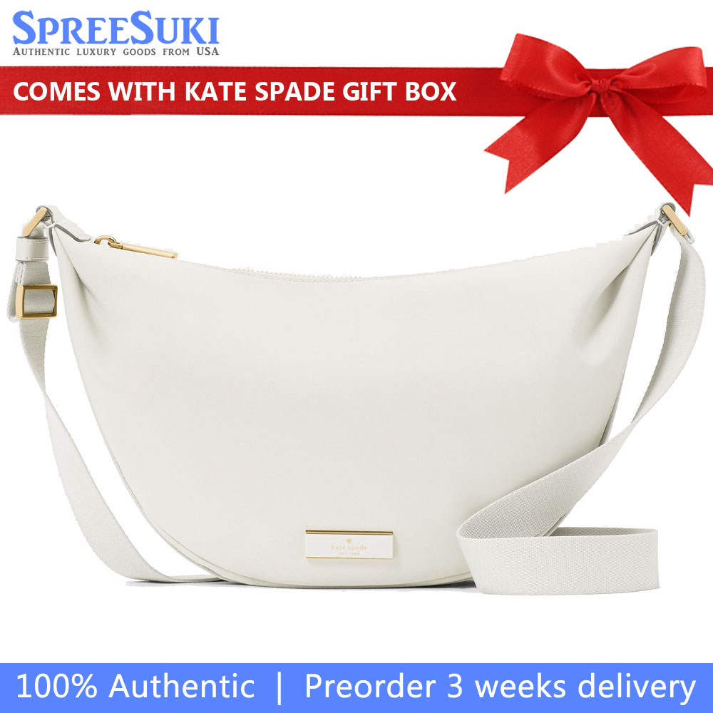 Kate Spade Carter Nylon Medium Sling Bag Meringue Off White # KL966D1