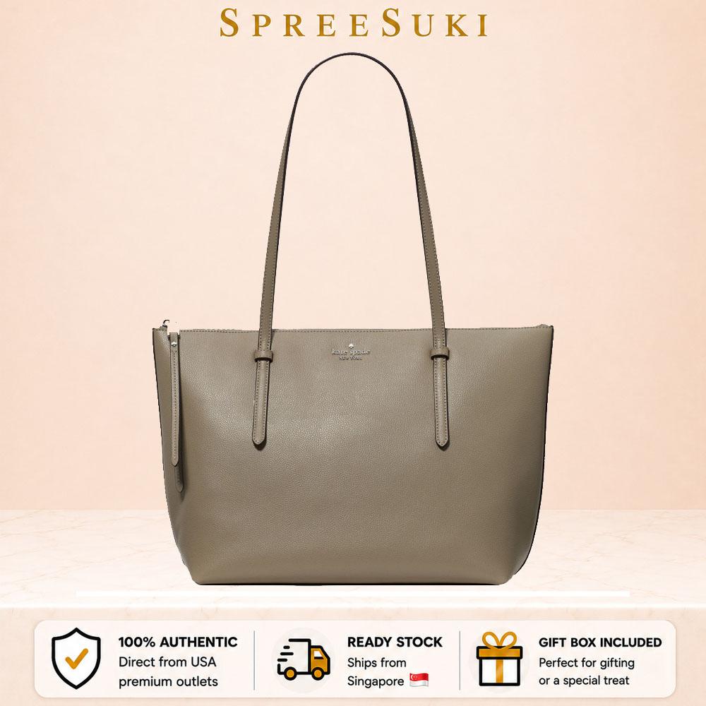 Kate Spade All Day Tote Oyster Shell Grey # KO140