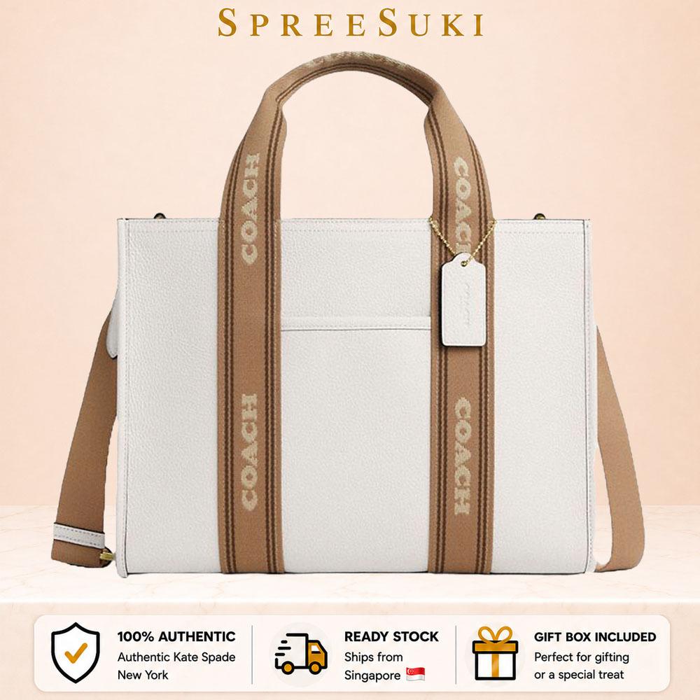Coach Smith Tote Bag Chalk Multi White # CBM10