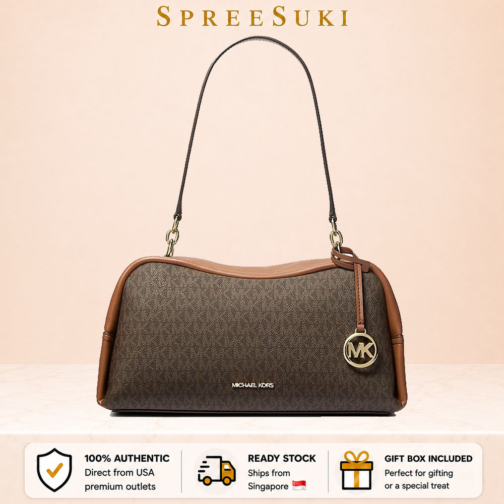 Michael Kors Cecily Medium Signature Logo Shoulder Bagc Brown # 35R6G8CL2B