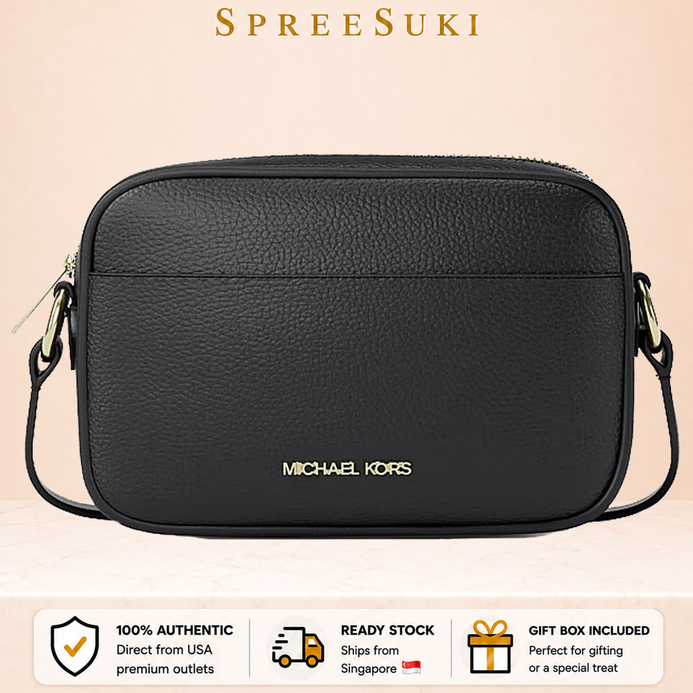 Michael Kors Jet Set Small Camera Crossbody Bag Black # 35R6GTVC5L