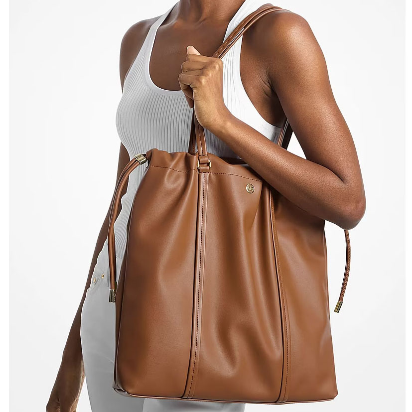 Michael Kors Matilda Large Cinch Tote Luggage Brown # 35T6GMTT9V