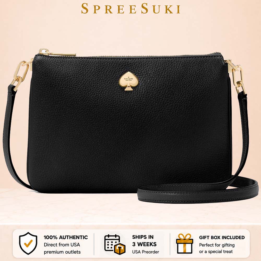 Kate Spade Kayla Small Triple Compartment Crossbody Black # KL806