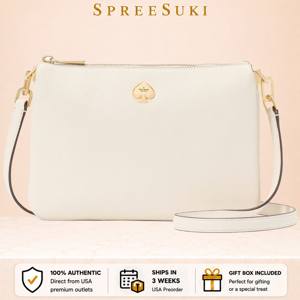 Kate Spade Kayla Small Triple Compartment Crossbody Meringue Off White # KL806