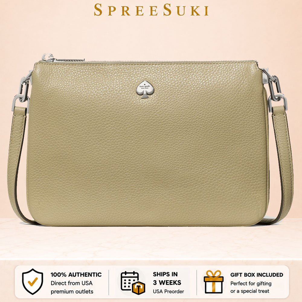 Kate Spade Kayla Small Triple Compartment Crossbody Elm Khaki # KL806