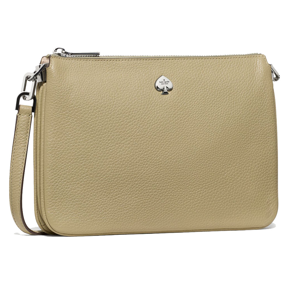 Kate Spade Kayla Small Triple Compartment Crossbody Elm Khaki # KL806