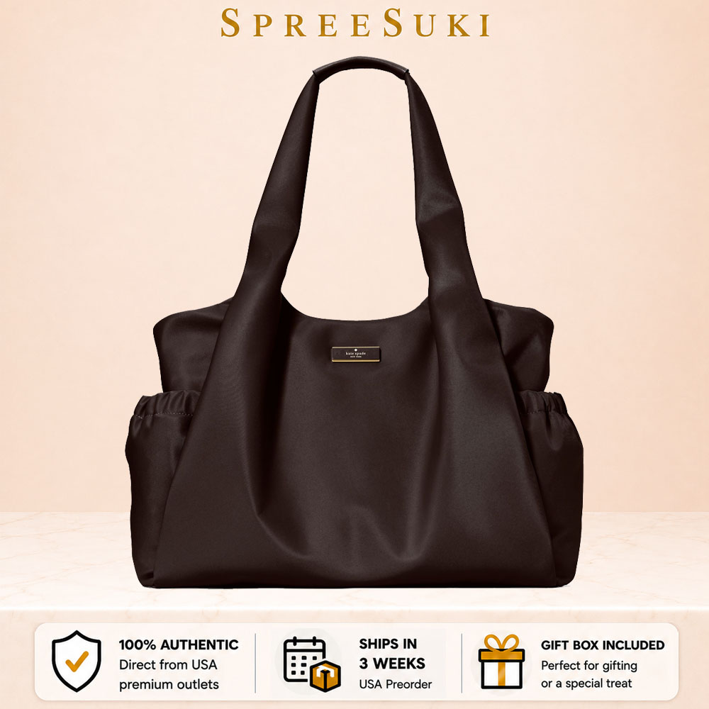 Kate Spade Carter Nylon Large Baby Bag Hot Fudge Chocolate # KL960