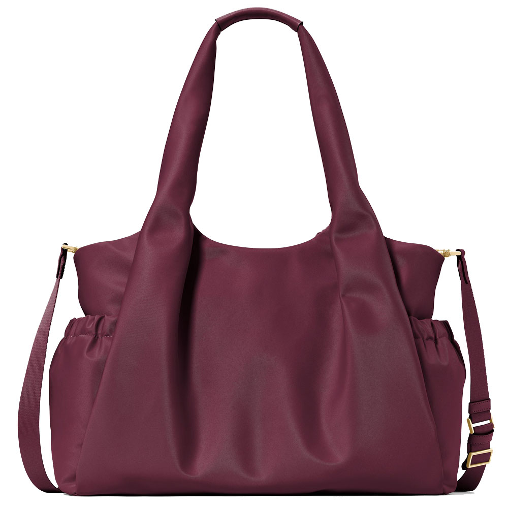 Kate Spade Carter Nylon Large Baby Bag Deep Cherry Dark purple # KL960