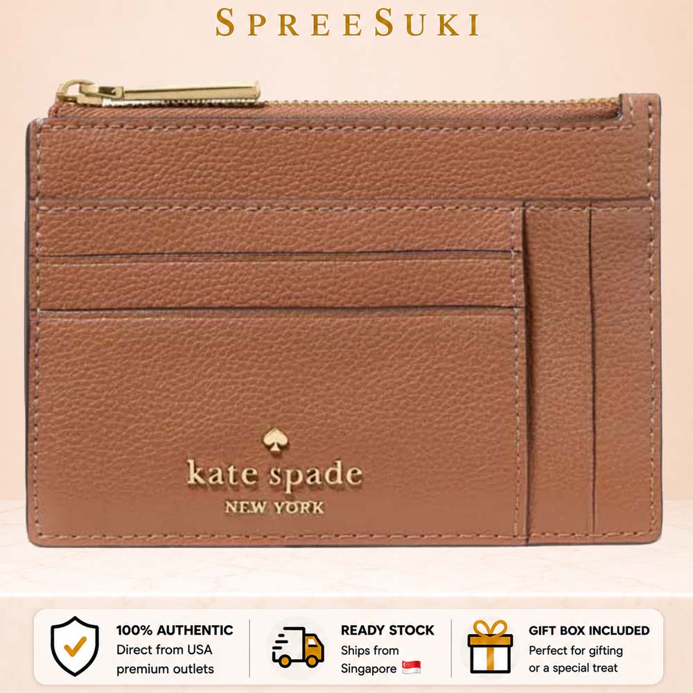 Kate Spade Large Slim Card Holder Warm Gingerbread. Brown # KP227