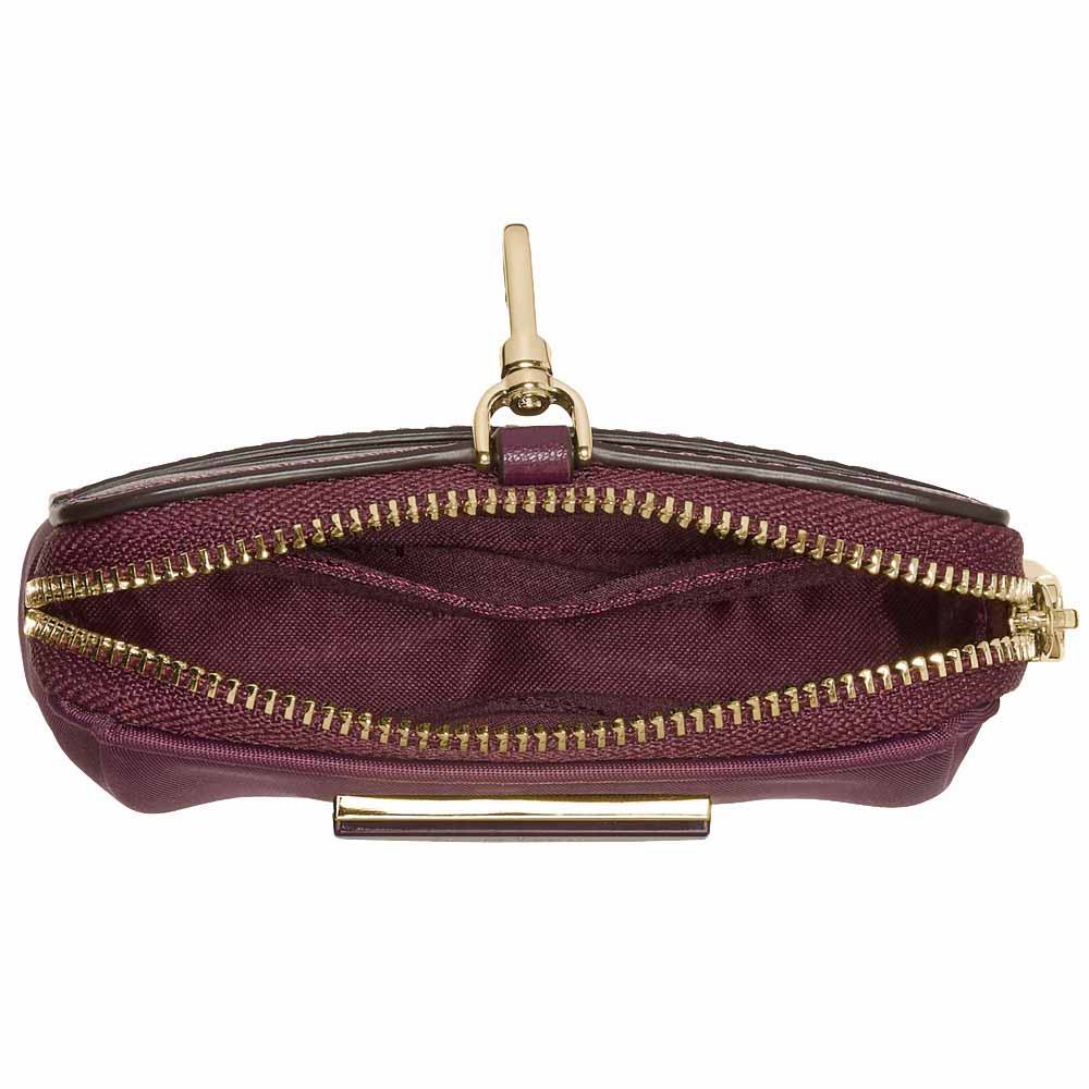 Kate Spade Carter Nylon Card Case Lanyard Deep Cherry # KL878