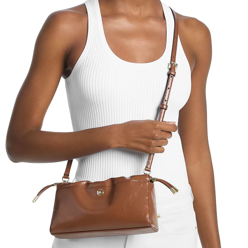 Michael Kors Matilda Small Cinched Crossbody Bag Luggage Brown # 35T6GMTC5U