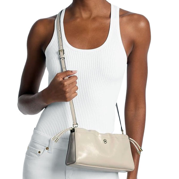 Michael Kors Matilda Small Cinched Crossbody Bag Light Cream # 35T6GMTC5U