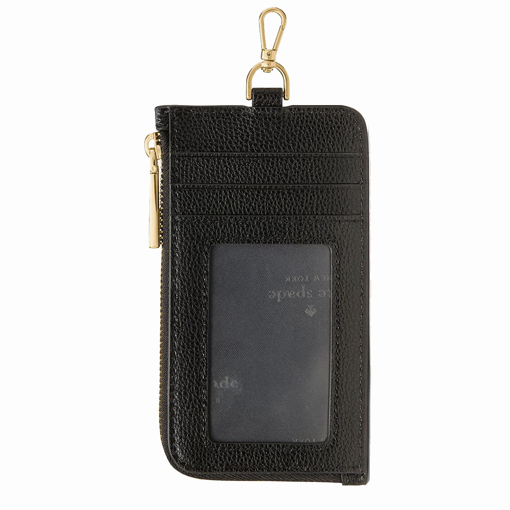 Kate Spade Card Case Lanyard Black # KP247