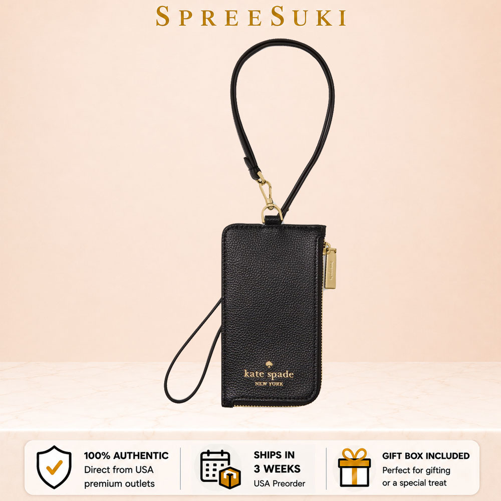 Kate Spade Card Case Lanyard Black # KP247
