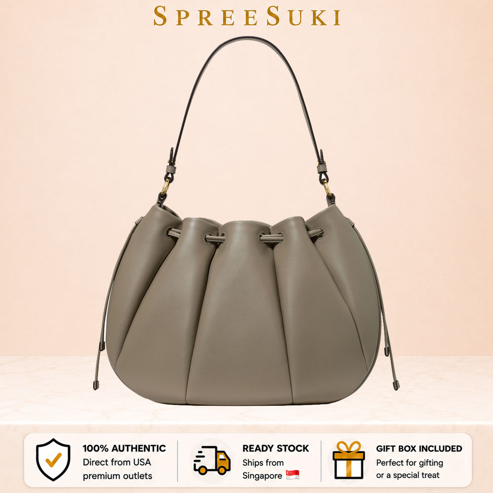 Kate Spade Pinch Shoulder Bag Oyster Shell Grey # KN639