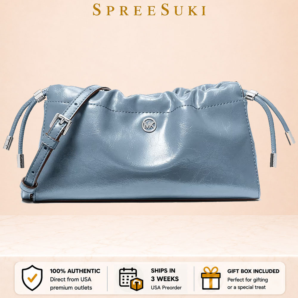 Michael Kors Matilda Small Cinched Crossbody Bag Denim Blue # 35T6SMTC5U