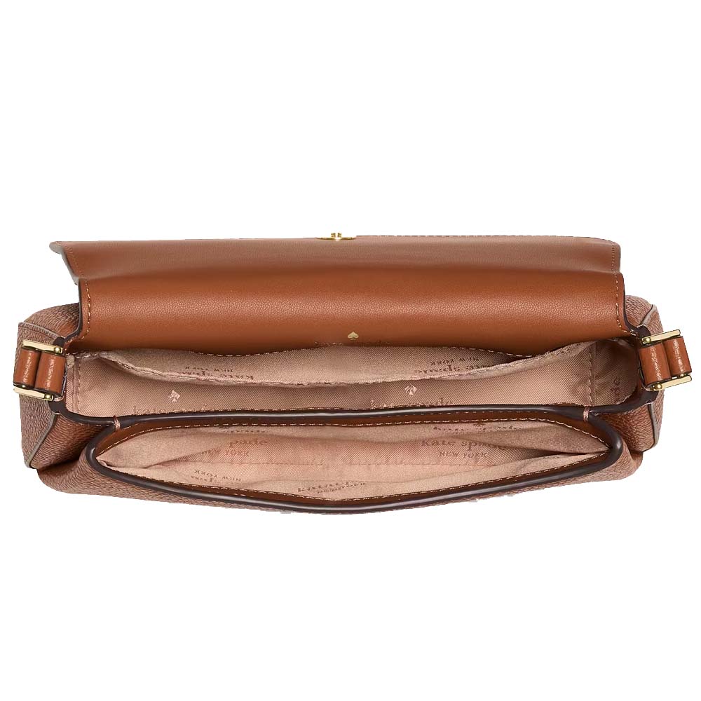 Kate Spade Sutton Mini Flap Crossbody Warm Gingerbread Brown # KO122