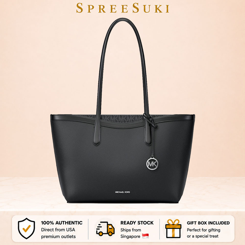 Michael Kors Arden Large Pebbled Leather Tote Bag Black # 35S6S4XT3L