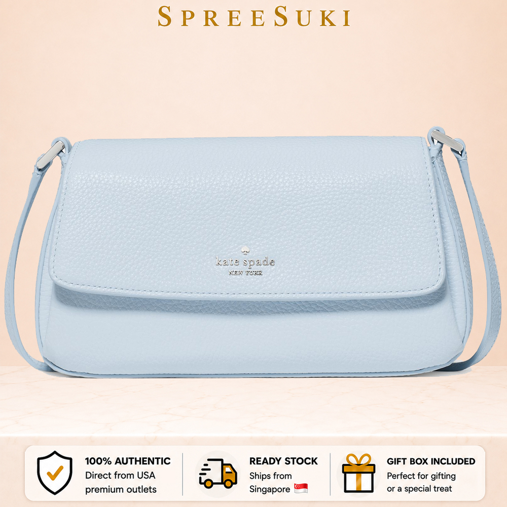 Kate Spade Sutton Mini Flap Crossbody Pale Sapphirine Light blue # KO122