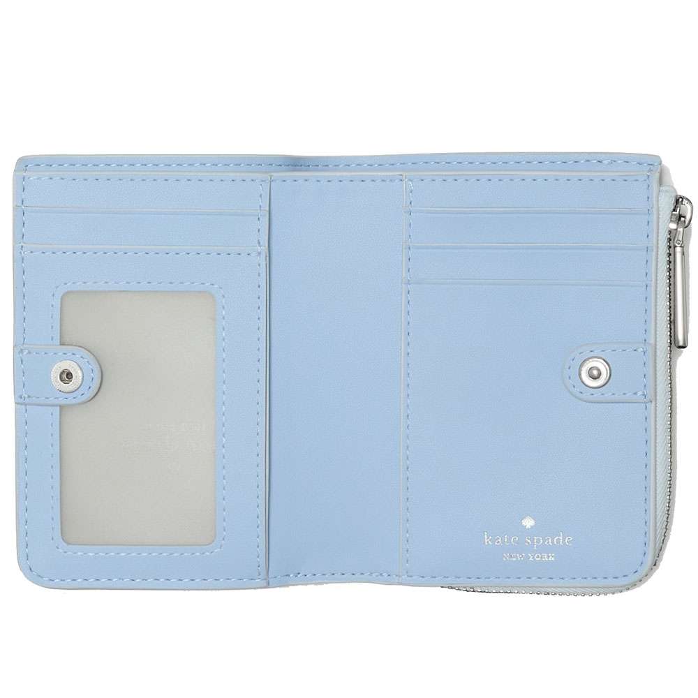 Kate Spade Small L-Zip Wallet Pale Sapphirine Blue # KP063