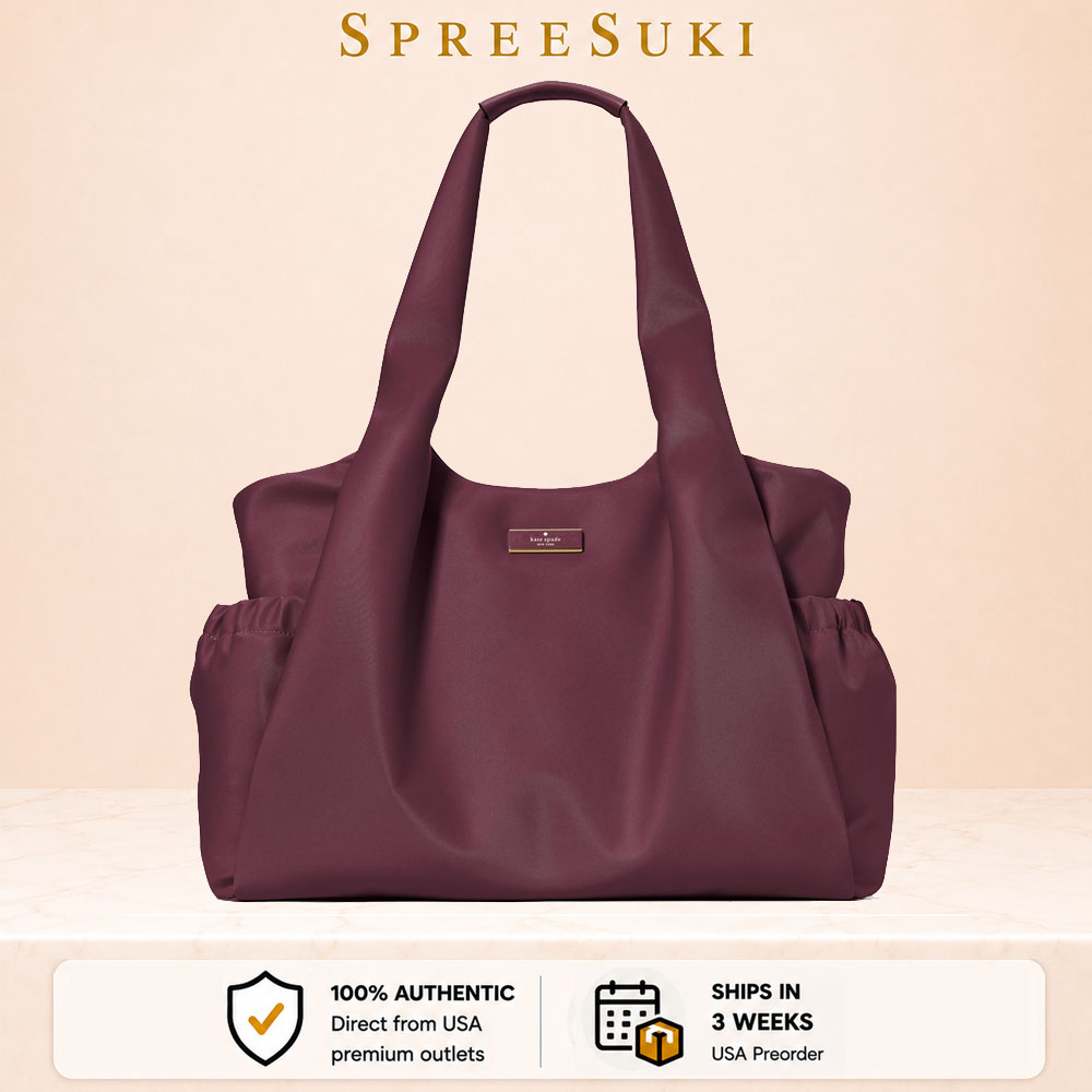 Kate Spade Carter Nylon Large Baby Bag Deep Cherry Dark purple # KL960