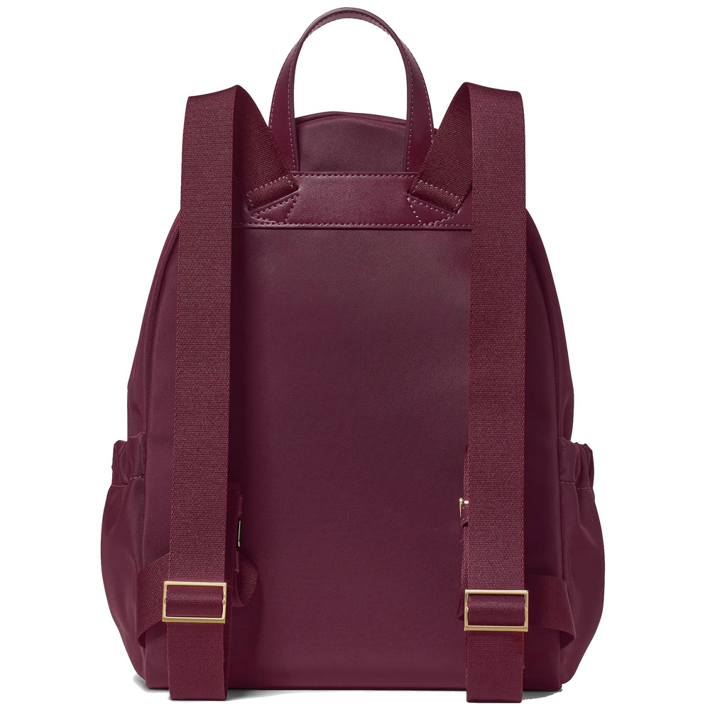 Kate Spade Carter Nylon Dome Backpack Deep Cherry Burgundy # KP110