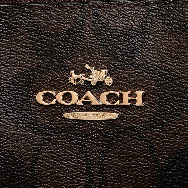 Coach Ava Tote In Signature Gold / Brown / Black # F58318