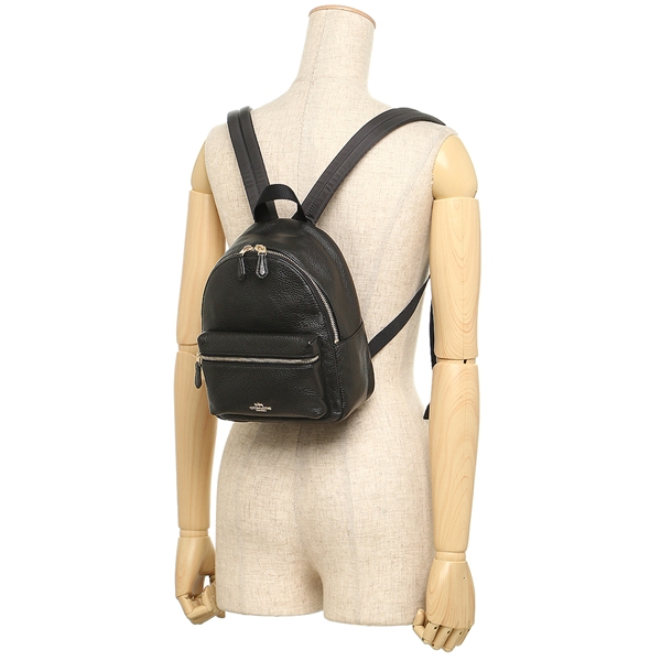Coach Backpack In Gift Box Mini Charlie Backpack Leather Black # F28995