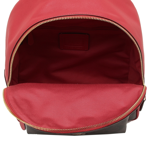 Coach Medium Charlie Backpack Signature Brown True Red # F32200