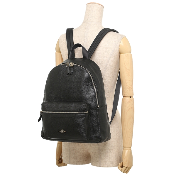 Coach Backpack Charlie Leather Backpack Black # F29004