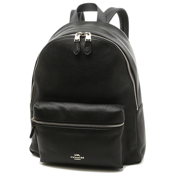 Coach Backpack Charlie Leather Backpack Black # F29004