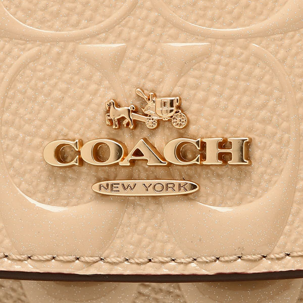 Coach Boxed Soft Wallet With Charms Light Gold / Platinum # F23397