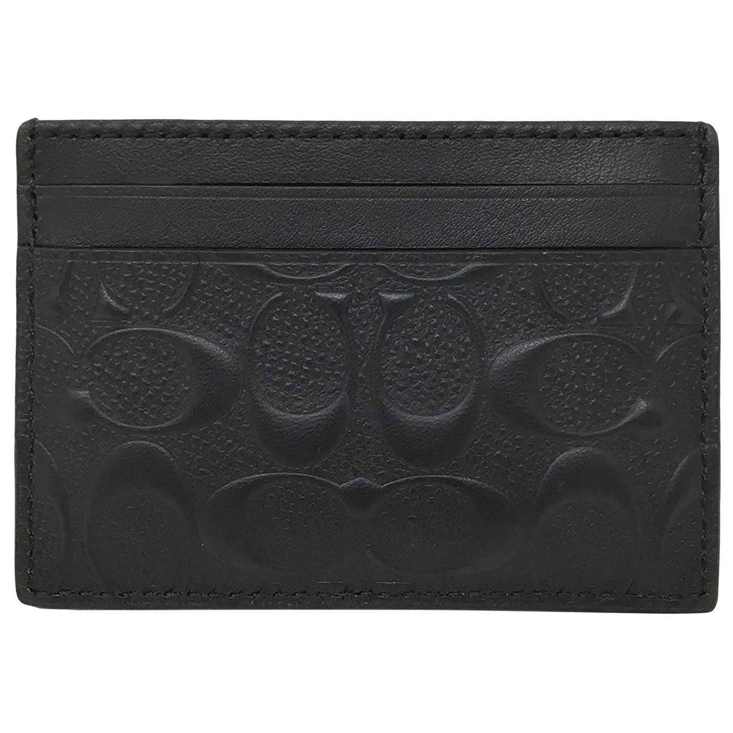 Coach Card Case In Gift Box Card Case In Signature Leather Black # F73601