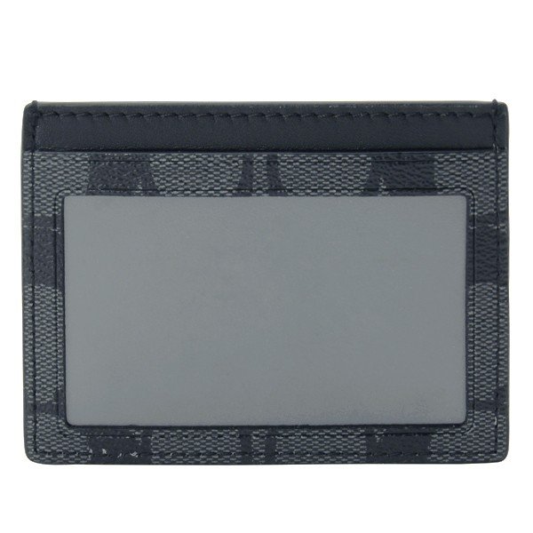 Coach Card Case In Gift Box Slim Card Case Charcoal / Black # F58110